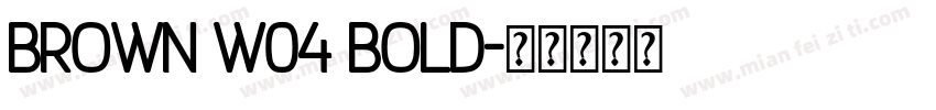 Brown W04 Bold字体转换